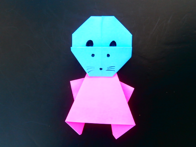 折り紙で作るネズミの折り方 五回で折れるから超簡単